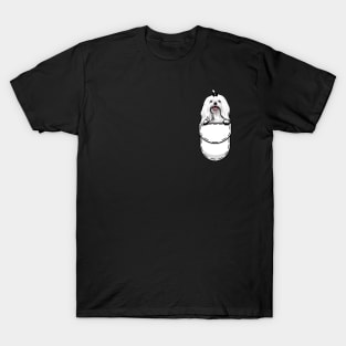 Funny Maltese Pocket Dog T-Shirt